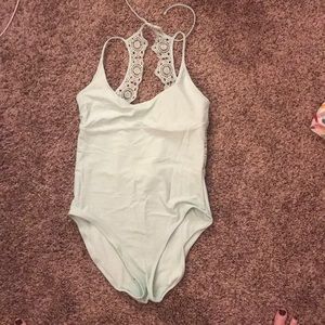 Light blue one piece, perfect condition